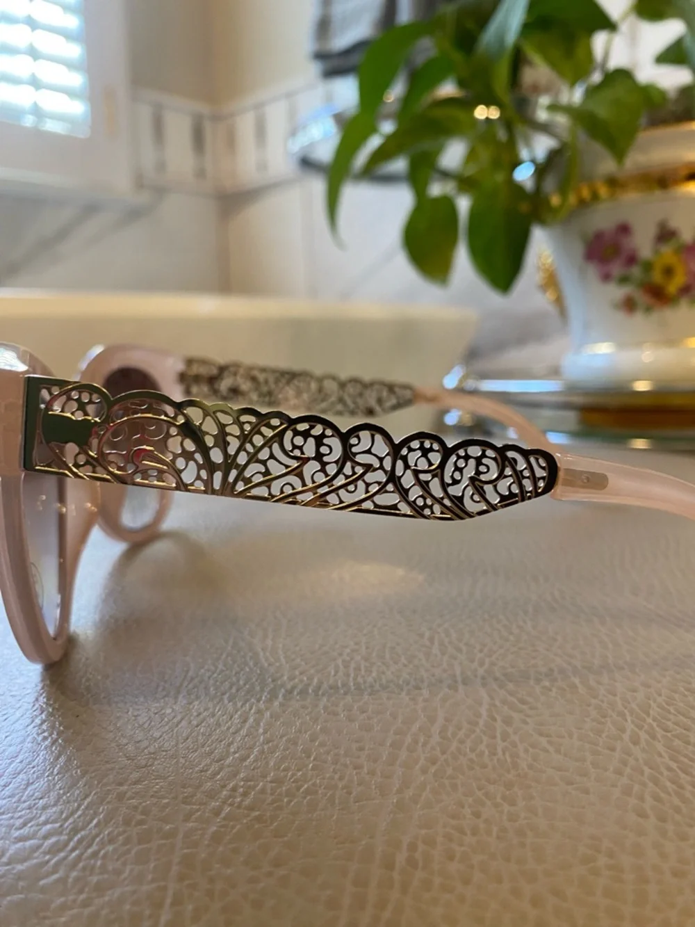 New BEBE BB7167 001 Taupe & Silver PEACEFUL Sunglasses